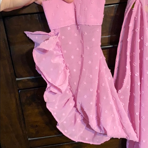 Pink ruffle sleeve top xxl - Picture 2 of 6